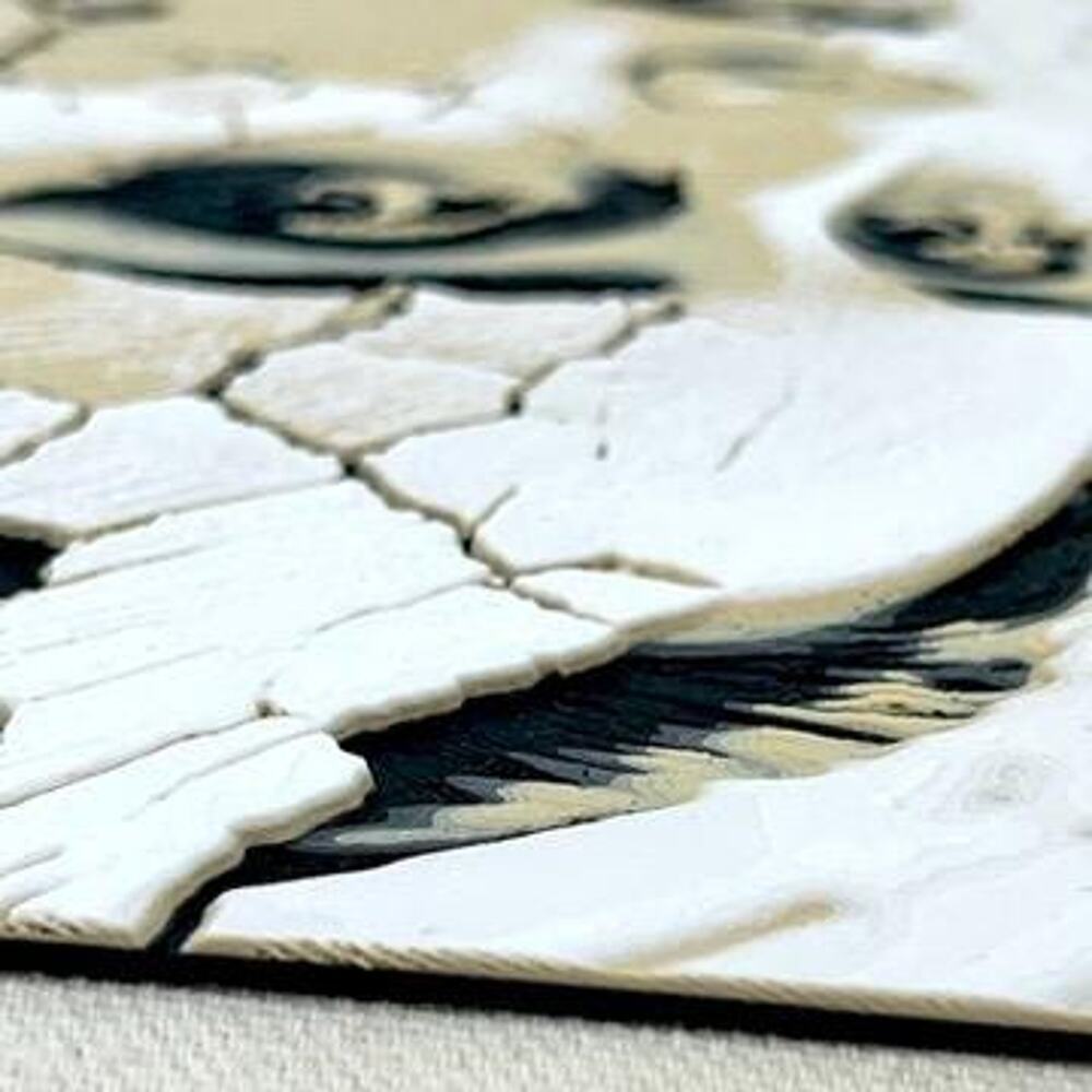 Woman in the Wall, Cracked Face Wall Art, Surreal Portrait Wall Decor - Picture 8 of 9
